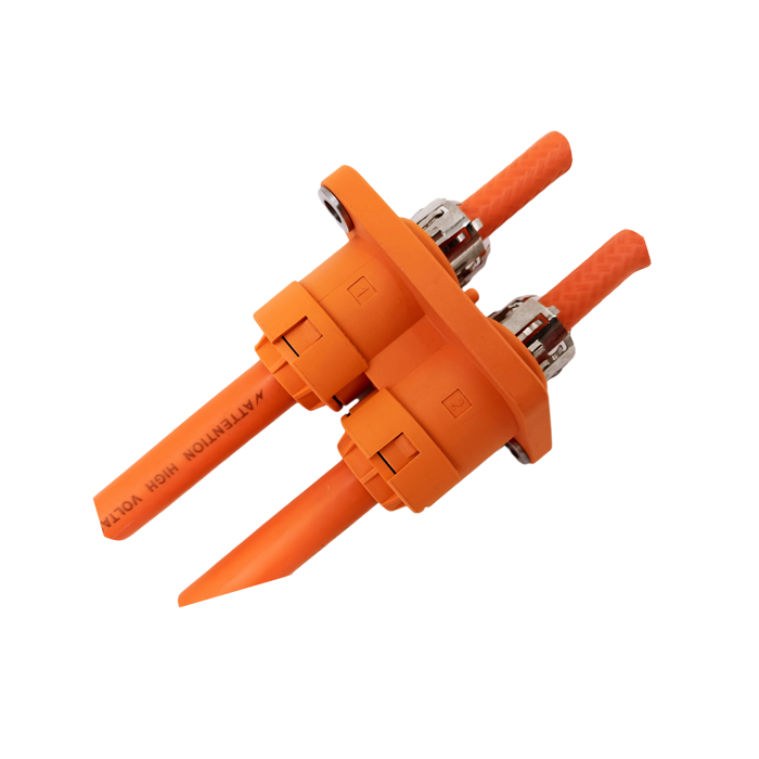 Two core via connector